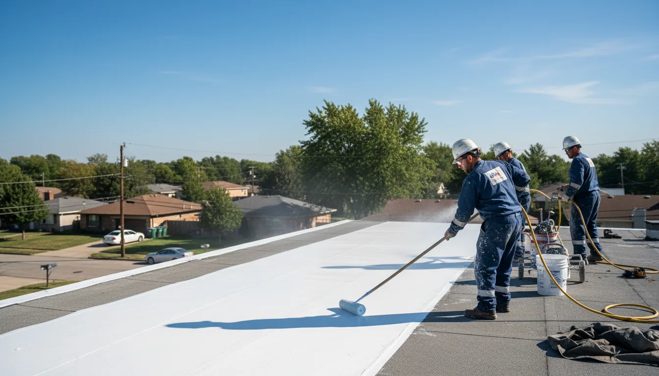 Commercial roof coating in Louisburg, NC near me